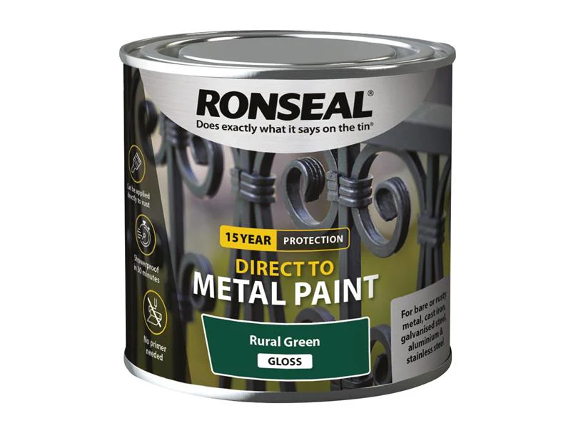 Ronseal  Direct to Metal Paint Rural Green Gloss 250ml