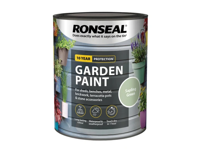Ronseal  Garden Paint Sapling Green 750ml - Image 3