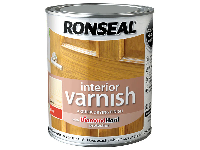 Ronseal  Interior Varnish Quick Dry Gloss Clear 2.5 litre