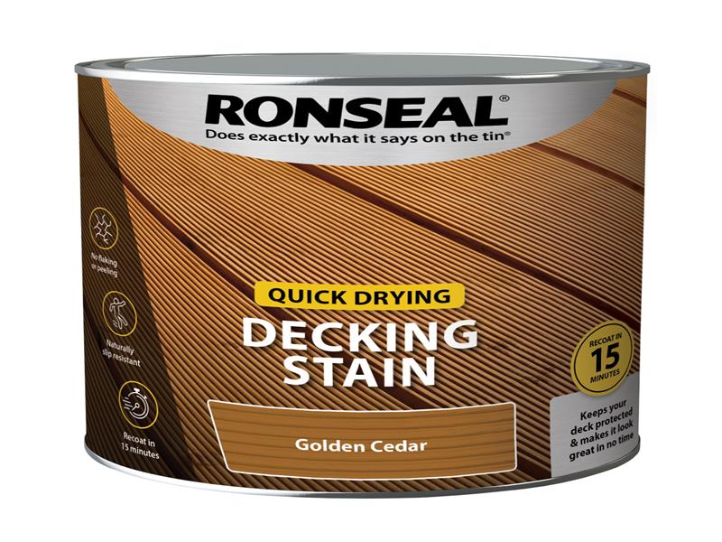 Ronseal  Quick Drying Decking Stain Golden Cedar 2.5 litre