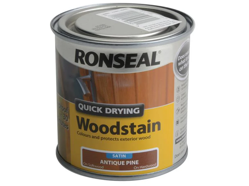 Ronseal  Quick Drying Woodstain Satin Antique Pine 250ml