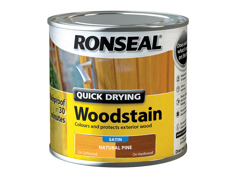 Ronseal  Quick Drying Woodstain Satin Natural Pine 250ml