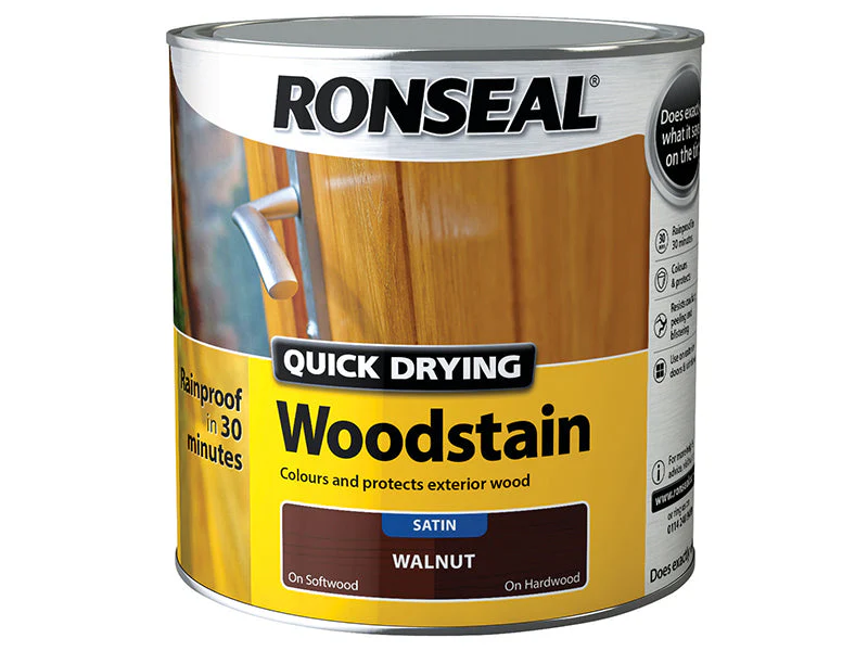 Ronseal  Quick Drying Woodstain Satin Walnut 2.5 litre