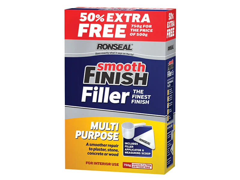 Ronseal  Smooth Finish Multipurpose Wall Powder Filler 500g + 50%