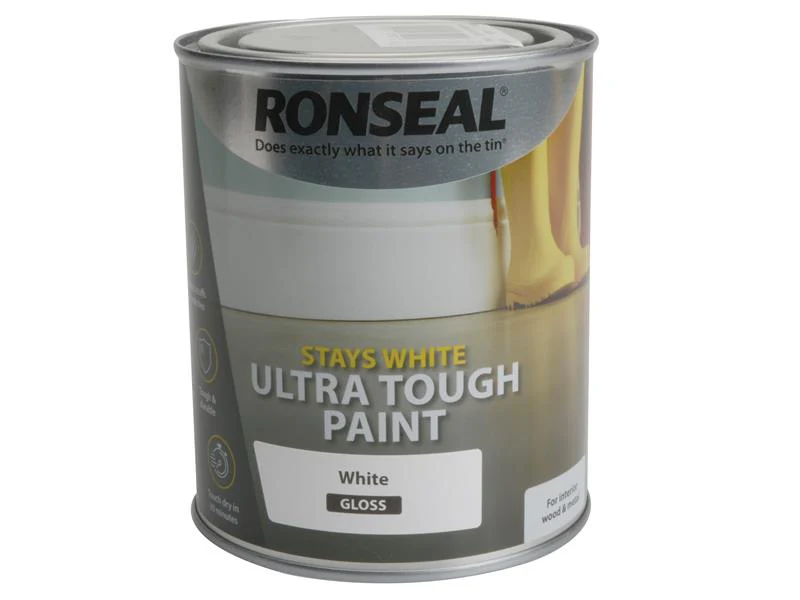 Ronseal  Stays White Ultra Tough Paint Gloss White 750ml