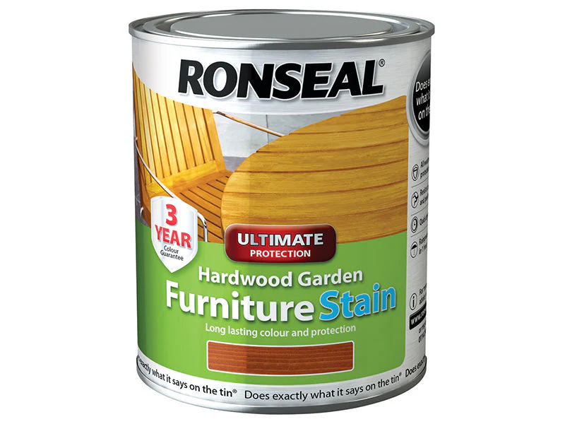 Ronseal Ultimate Protection Hardwood Garden Furniture Stain Natural Cedar 750ml