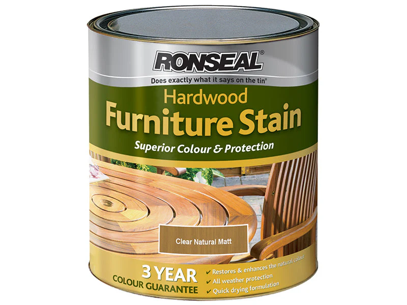 Ronseal  Ultimate Protection Hardwood Garden Furniture Stain Natural Matt 750ml
