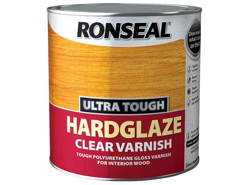 Ronseal Ultra Tough Hardglaze Internal Clear Gloss Varnish 2.5 litre