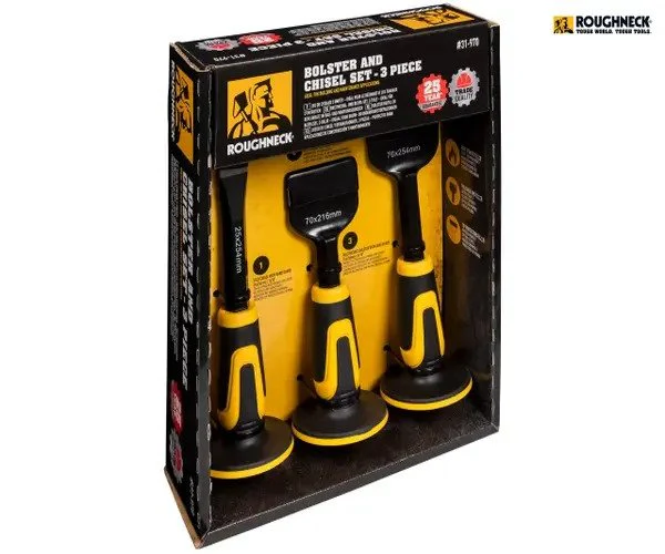Roughneck Chisel & Bolster Set, 3 Piece - Image 2