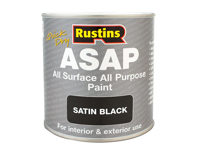 Rustins  ASAP Paint Black 1 Litre