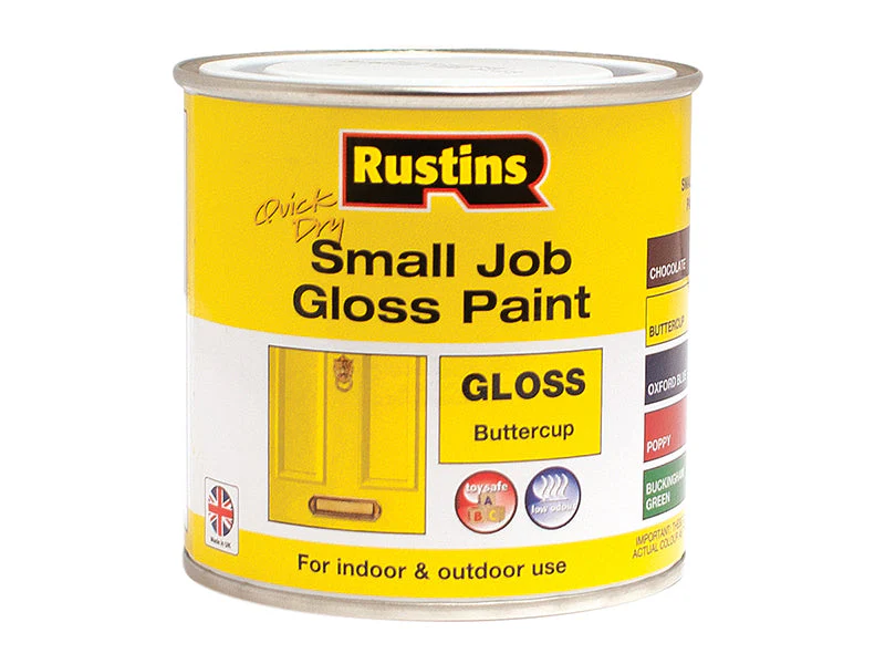 Rustins  Quick Dry Small Job Gloss Paint Buttercup 250ml