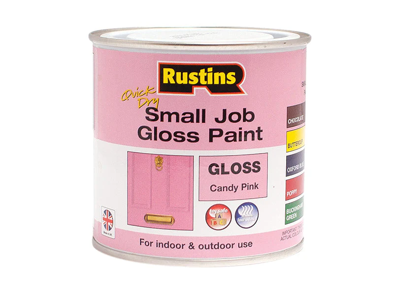 Rustins  Quick Dry Small Job Gloss Paint Candy Pink 250ml