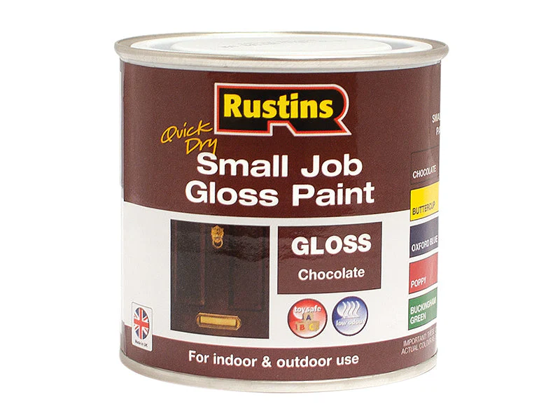 Rustins  Quick Dry Small Job Gloss Paint Chocolate 250ml
