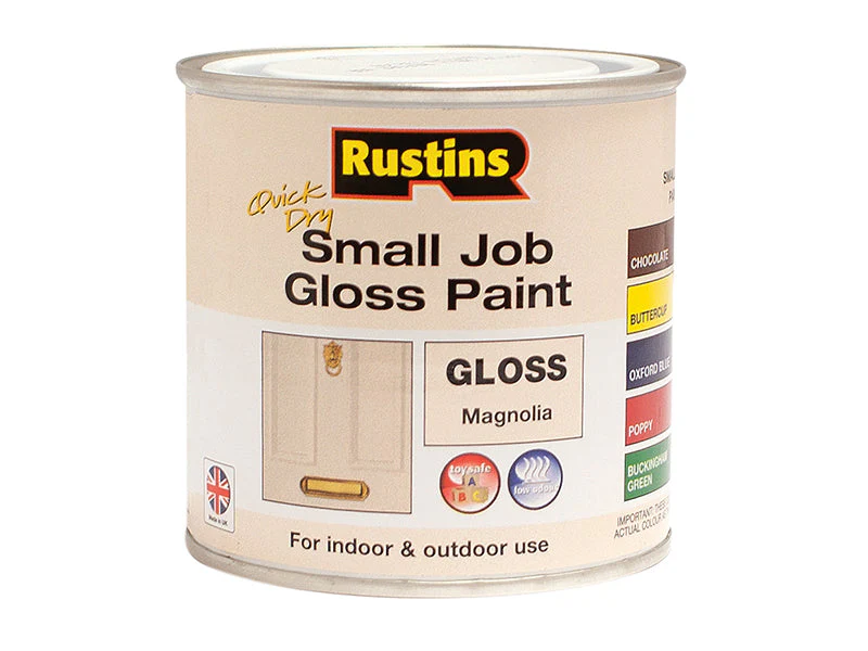 Rustins  Quick Dry Small Job Gloss Paint Magnolia 250ml