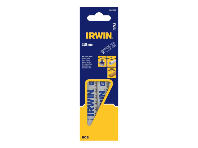 IRWIN® Sabre Saw Blade Wood/PVC Cutting 152mm Pack of 2 - Image 2