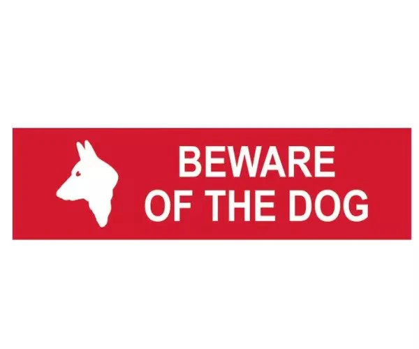 Scan Beware Of The Dog - PVC 200 x 50mm