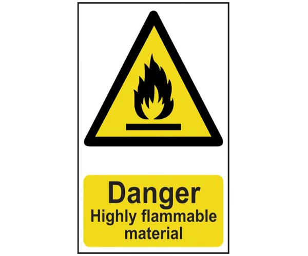 Scan Danger Highly Flammable Material - PVC 200 x 300mm