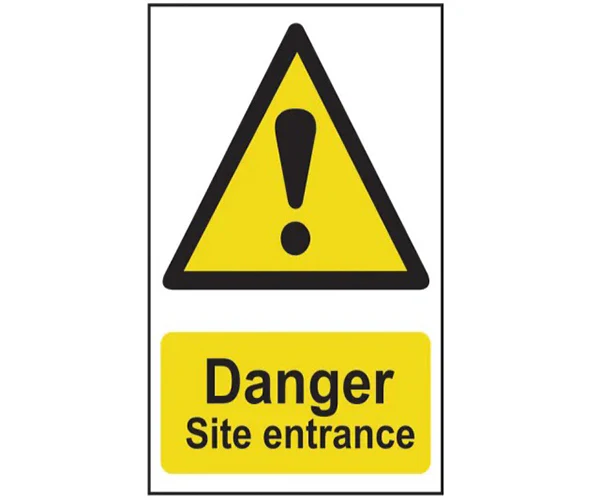 Scan Danger Site Entrance - PVC 400 x 600mm