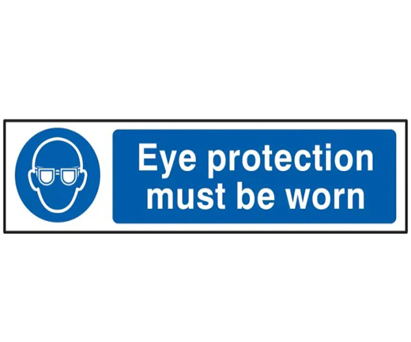 Scan Eye Protection Must Be Worn - PVC 200 x 50mm