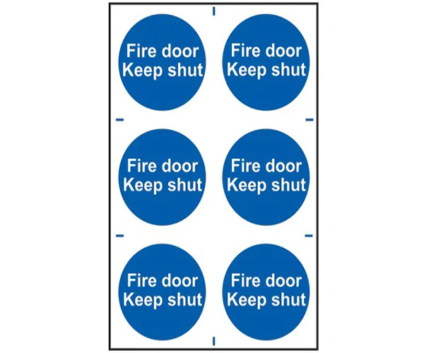 Scan Fire Door Keep Shut - PVC 200 x 300mm