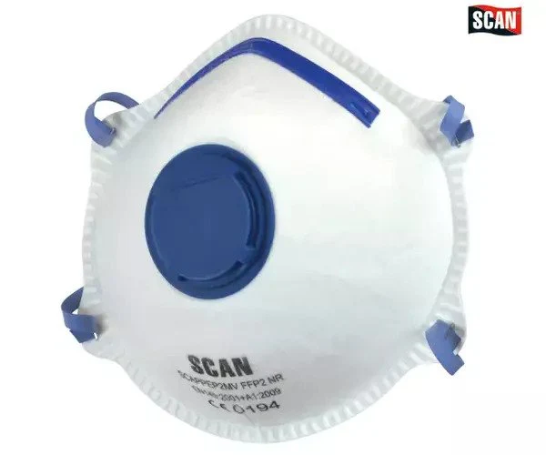 Scan Moulded Disposable Mask Valved FFP2 Protection (Pack 3)