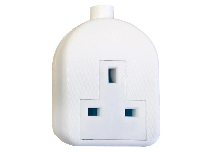 SMJ  White Trailing Extension Socket 13A 1-Gang