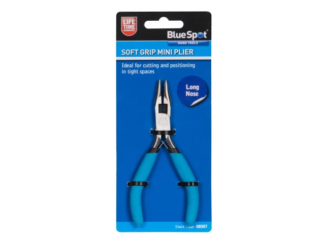 BlueSpot Tools Soft Grip Mini Long Nose Pliers - Image 2