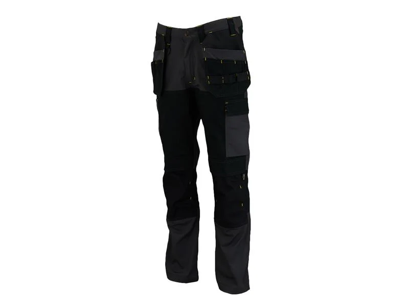 STANLEY® Clothing Dixon Slim Fit Trousers Grey/Black Leg R - Image 4