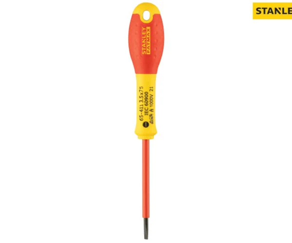 Stanley FatMax® VDE Insulated Screwdriver Parallel Tip 3.5 x 75mm - Image 2