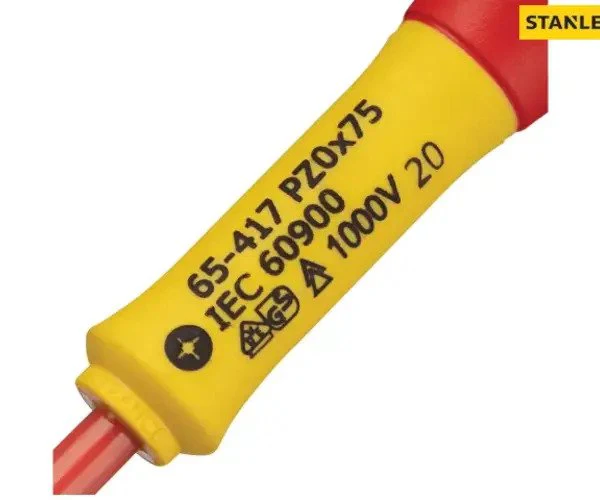 Stanley FatMax® VDE Insulated Screwdriver Pozidriv Tip PZ0 x 75mm - Image 3