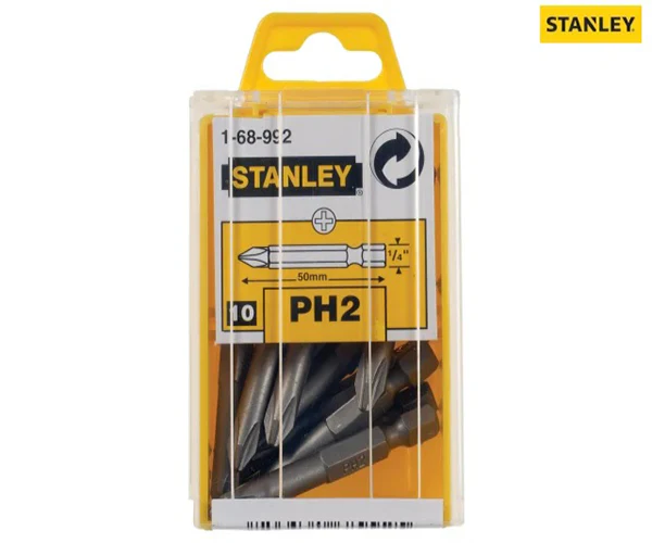 Stanley Phillips Power Bits PH2 x 50mm (Box 10)