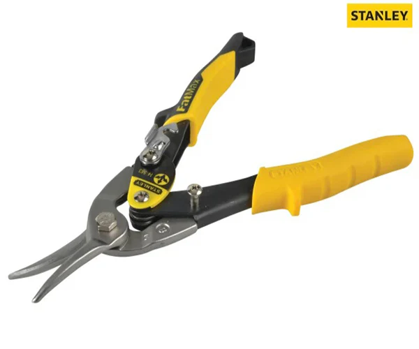 Stanley Yellow Aviation Snips & Holster Straight Cut 250mm (10in) - Image 2