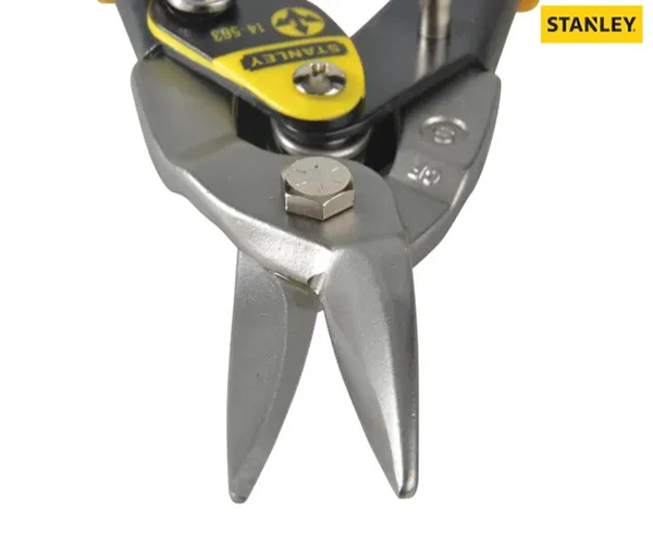 Stanley Yellow Aviation Snips & Holster Straight Cut 250mm (10in) - Image 3