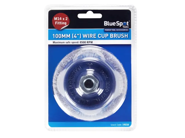 BlueSpot Tools Steel Wire Cup Brush 100mm M14 X 2 - Image 2