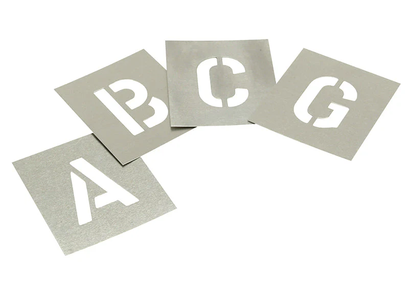 Stencils Set of Zinc Stencils - Letters 6in