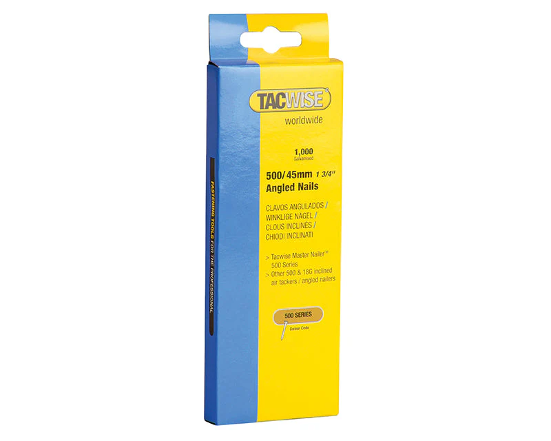 Tacwise  500 18 Gauge 45mm Angled Nails (Pack 1000)
