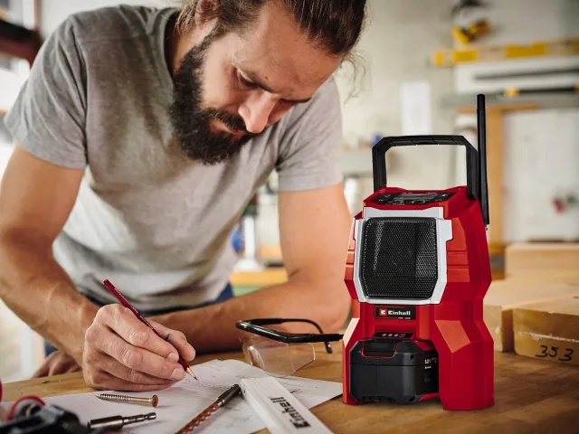 Einhell TC-RA 18 Li BT - Solo Cordless Radio 18V Bare Unit - Image 2
