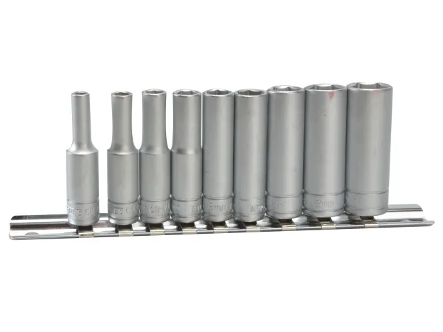 Teng M1407 Deep Socket Clip Rail Set of 10 Metric 1/4in Drive - Image 2