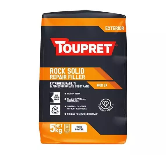 Toupret  Exterior Rock Solid Repair Filler 5kg