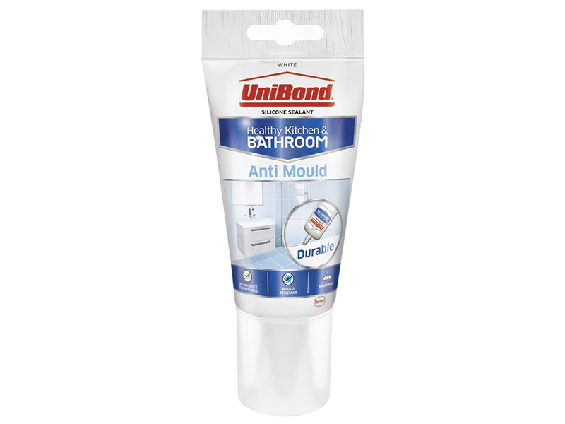 UniBond Anti-Mould Kitchen & Bathroom Sealant Tube White 147g