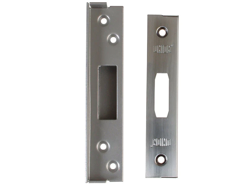 UNION  StrongBOLT 2100 Mortice Deadlock Rebate Kit 13mm Satin Chrome Box