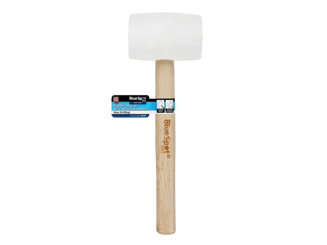 BlueSpot Tools White Rubber Mallet 454g (16oz) - Image 2