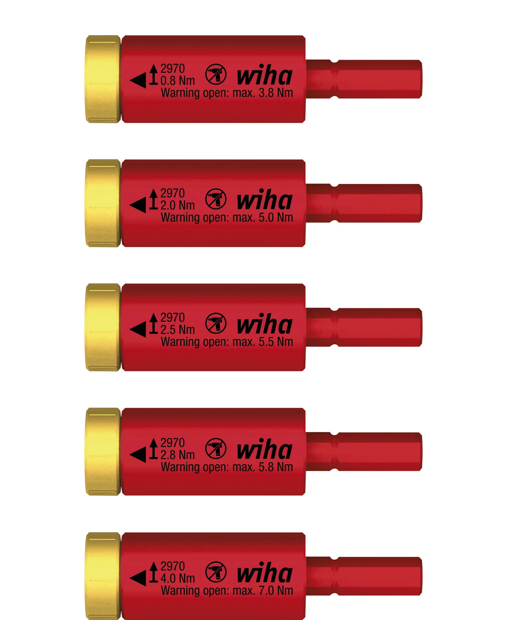 Wiha electric easyTorque Adapter Set, 5 Piece