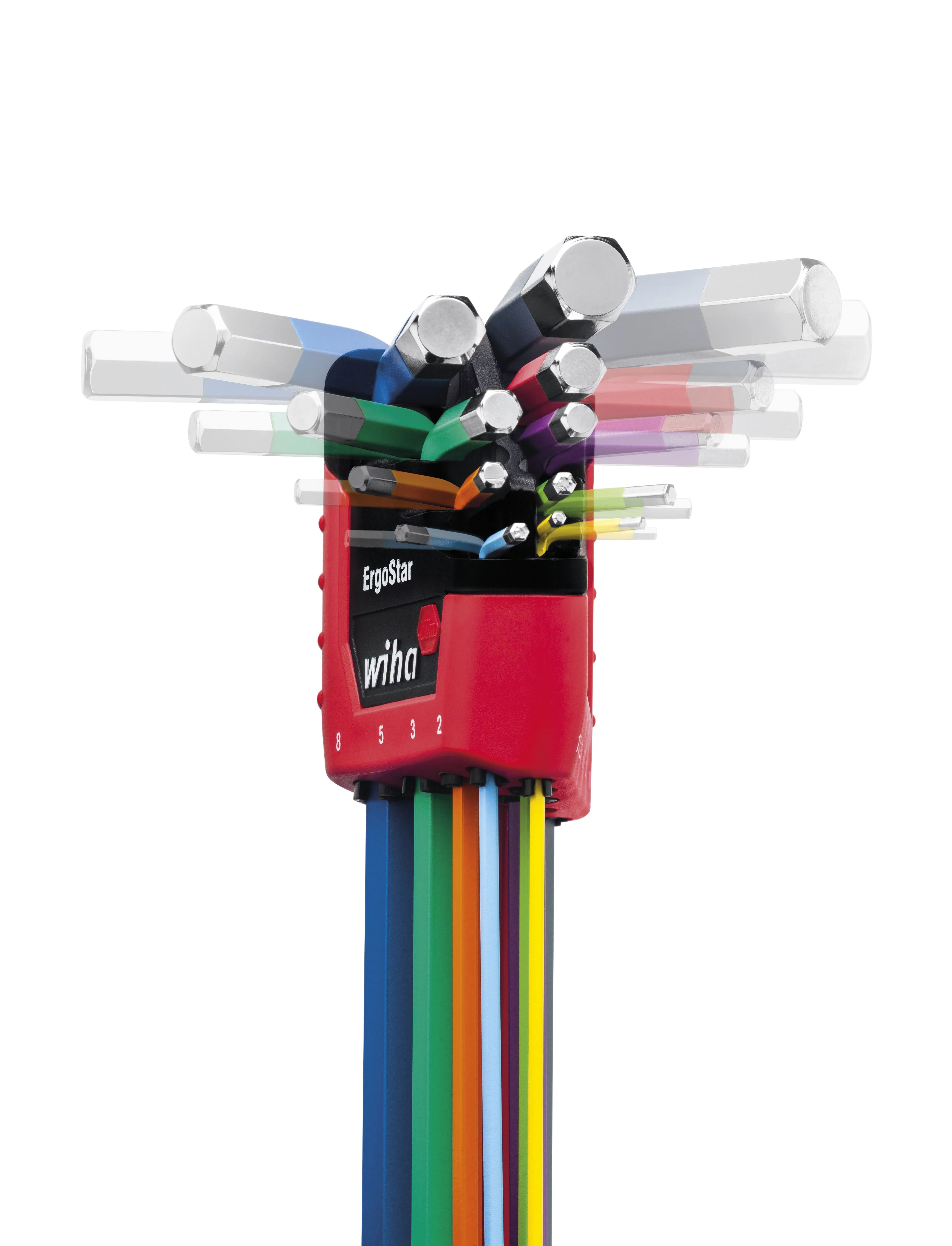 Wiha ErgoStar Colour Hex Ball End L-key Set, 9 Piece - Image 4