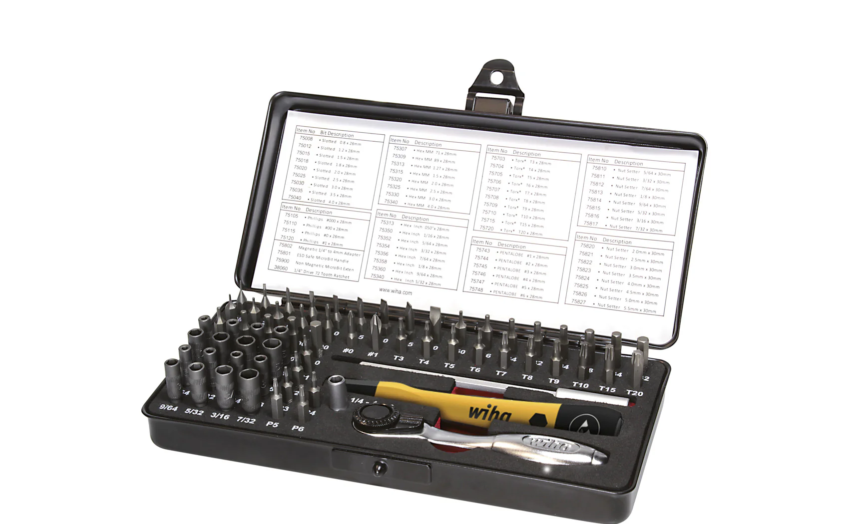 Wiha ESD Micro-bit Set, 66 Piece (inc. Case)