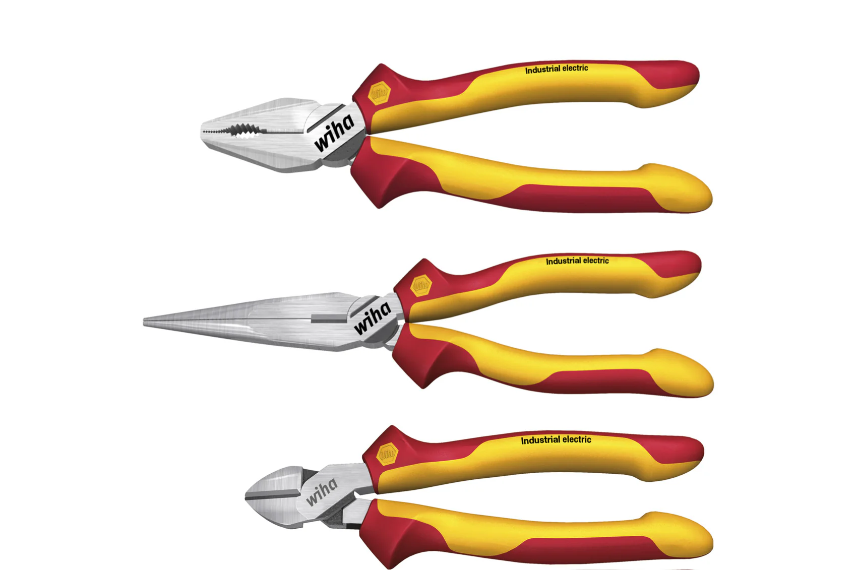 Wiha Industrial electric Pliers Set, 3 Piece
