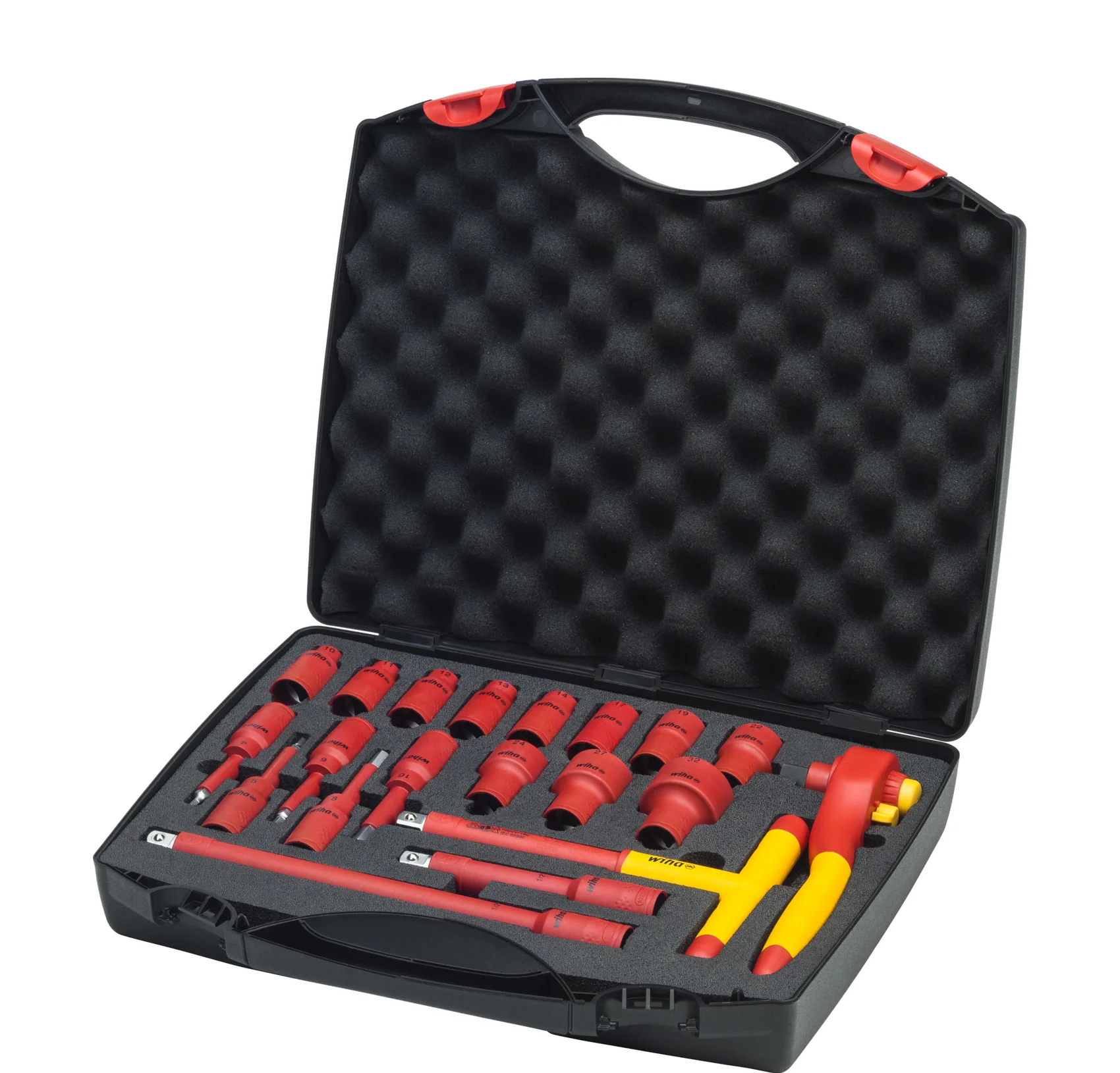 Wiha Insulated 1/2in Ratchet Wrench Set, 21 Piece (inc. Case)