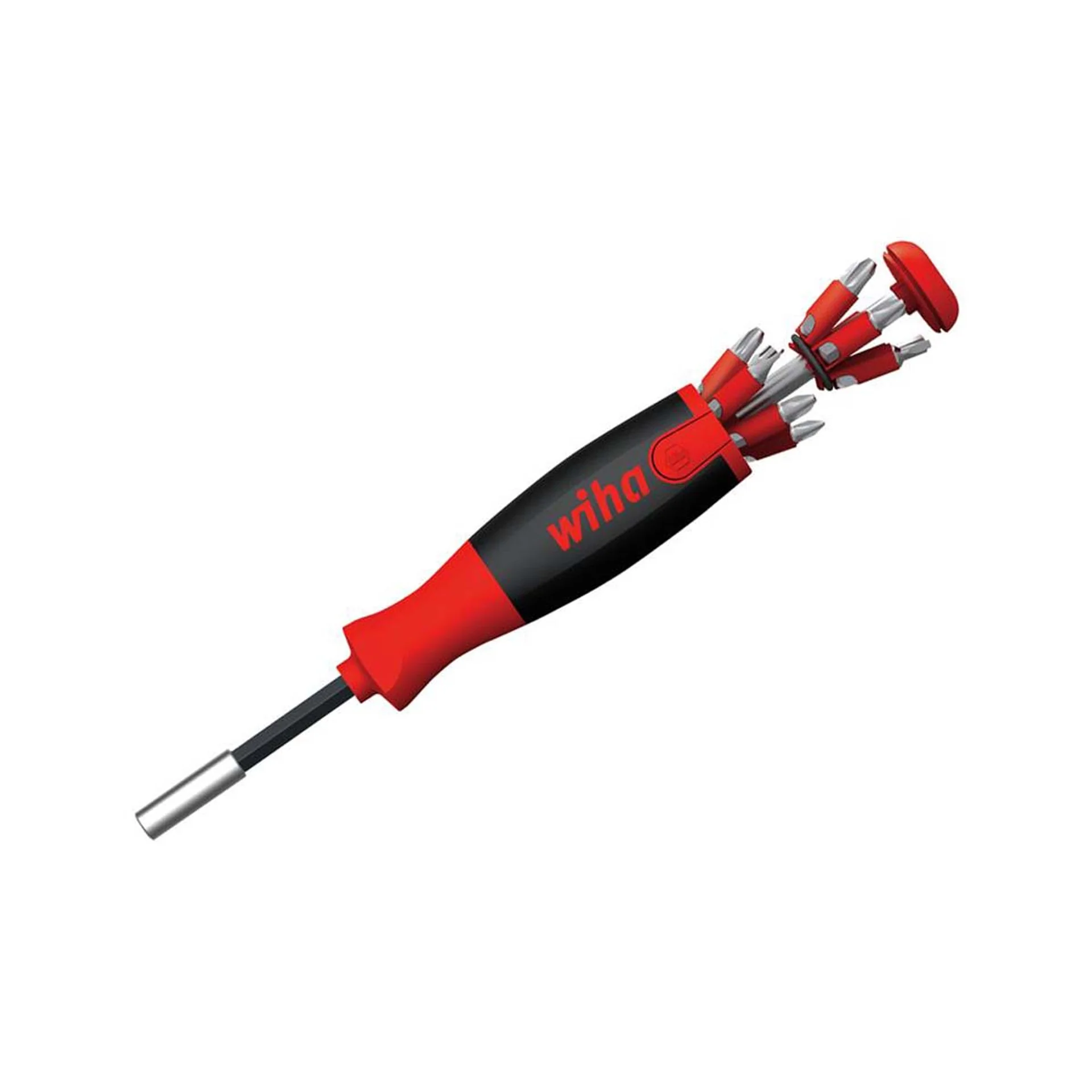 Wiha LiftUp 25 Magnetic Screwdriver with Bit Magazine (SL, PH, PZ, TX)