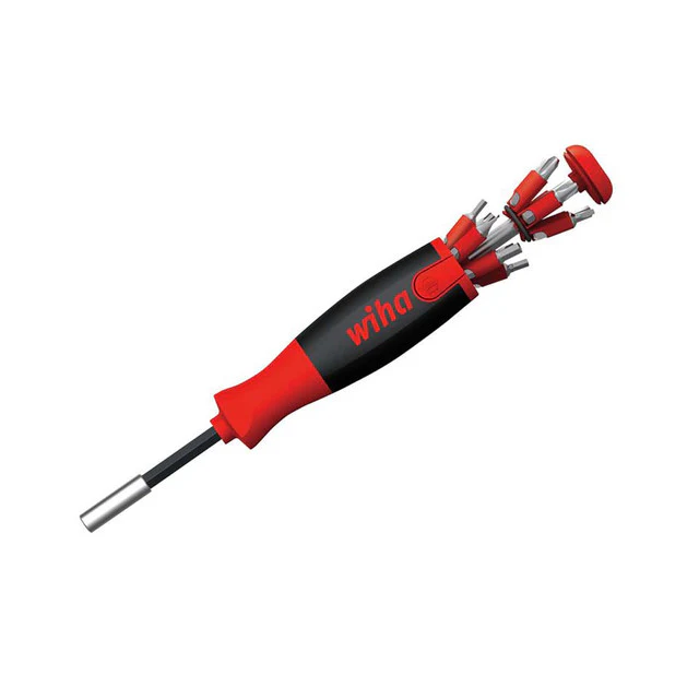 Wiha LiftUp 25 Magnetic Screwdriver with Bit Magazine (SL, PH, PZ, TX, Hex)