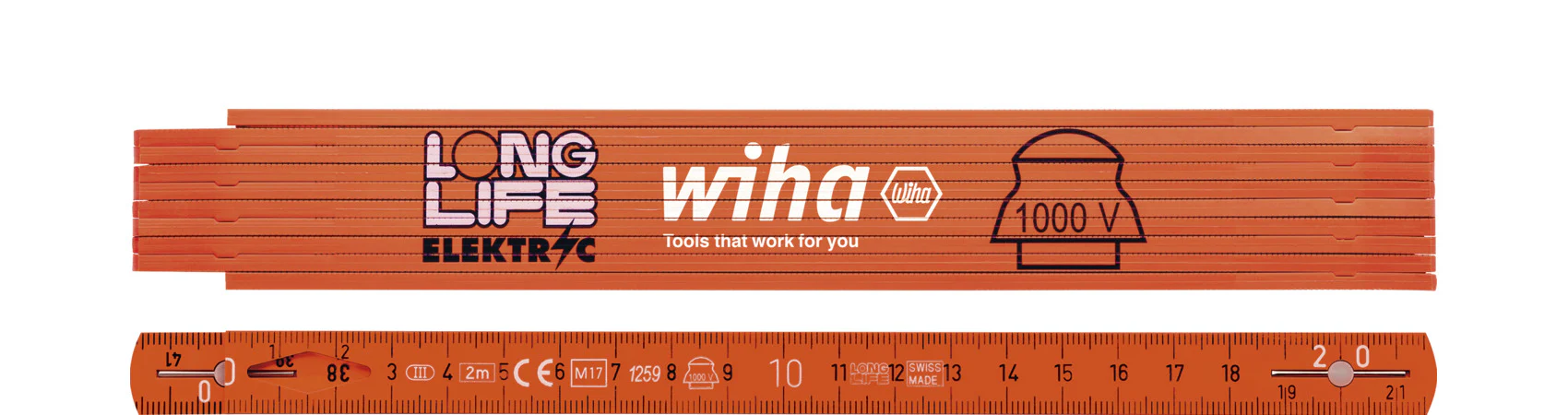 Wiha Longlife® Electrician's Folding Ruler 2m